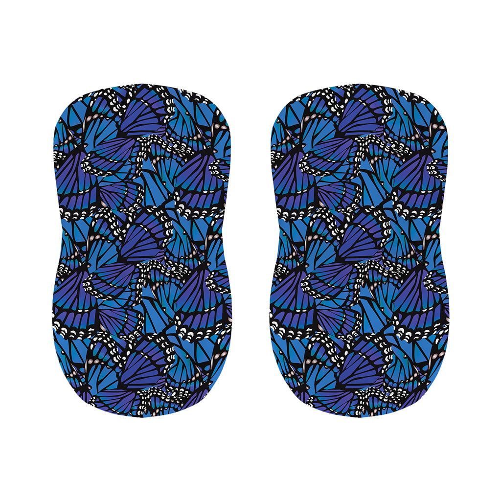 Blue Monarch Butterfly Wings Print Bar Stool Covers