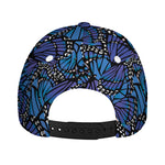 Blue Monarch Butterfly Wings Print Baseball Cap