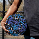 Blue Monarch Butterfly Wings Print Basketball