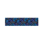 Blue Monarch Butterfly Wings Print Bed Runner
