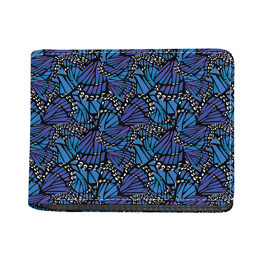 Blue Monarch Butterfly Wings Print Bifold Wallet