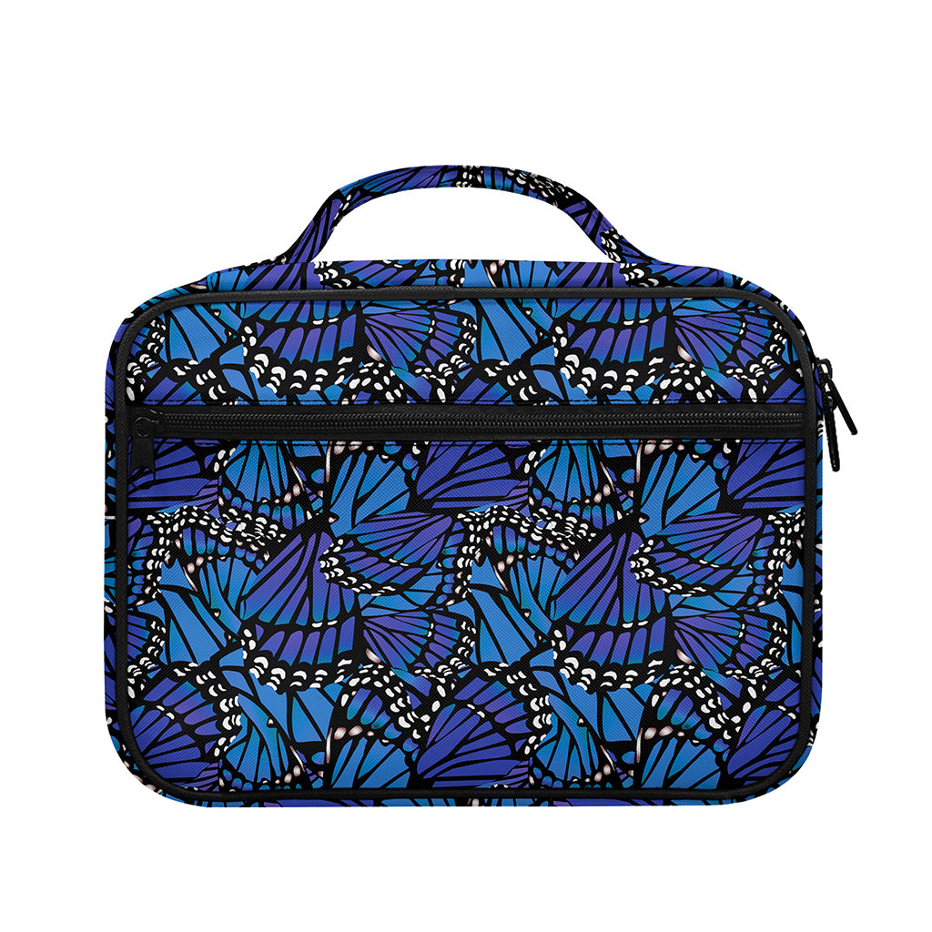 Blue Monarch Butterfly Wings Print Briefcase Bible Bag