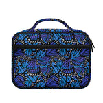 Blue Monarch Butterfly Wings Print Briefcase Bible Bag