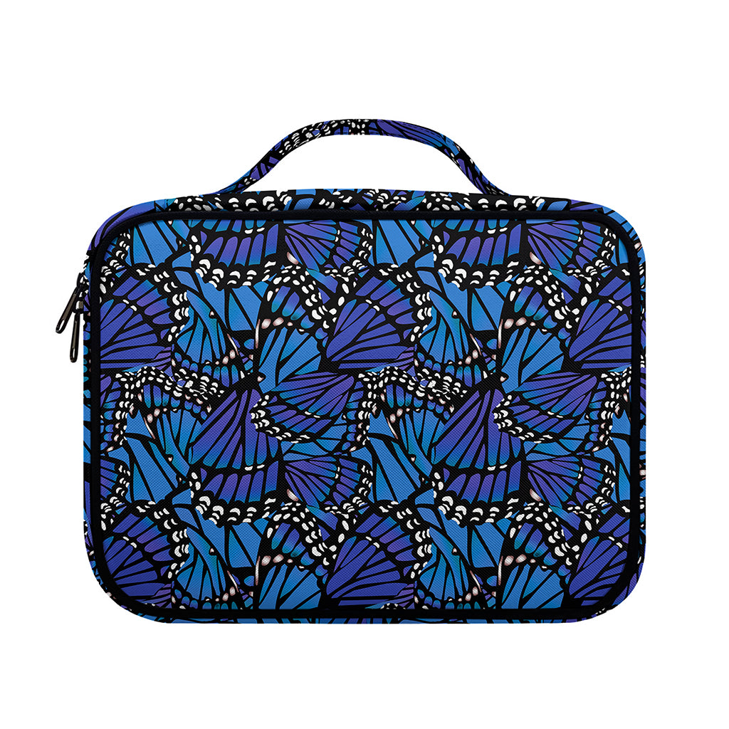 Blue Monarch Butterfly Wings Print Briefcase Bible Bag
