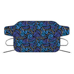 Blue Monarch Butterfly Wings Print Car Windshield Snow Cover