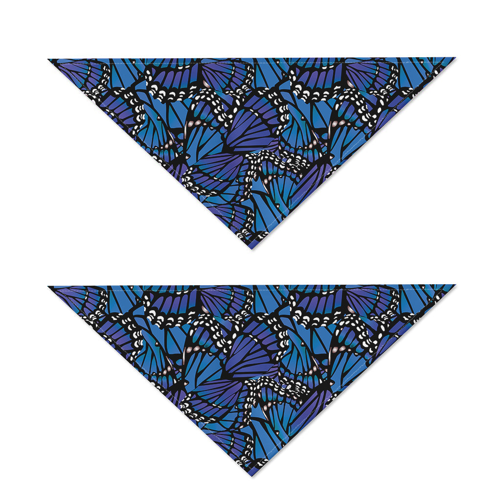Blue Monarch Butterfly Wings Print Dog Bandana