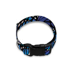 Blue Monarch Butterfly Wings Print Dog Collar