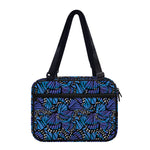 Blue Monarch Butterfly Wings Print Double Strap Bible Bag