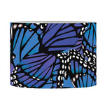 Blue Monarch Butterfly Wings Print Drum Lamp Shade