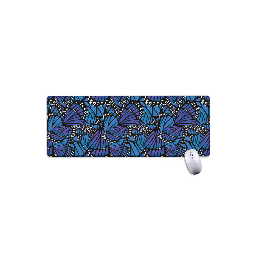 Blue Monarch Butterfly Wings Print Extended Mouse Pad