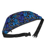 Blue Monarch Butterfly Wings Print Fanny Pack