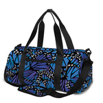 Blue Monarch Butterfly Wings Print Gym Bag