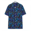 Blue Monarch Butterfly Wings Print Hawaiian Shirt