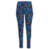 Blue Monarch Butterfly Wings Print High-Waisted Pocket Leggings