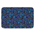 Blue Monarch Butterfly Wings Print Indoor Door Mat