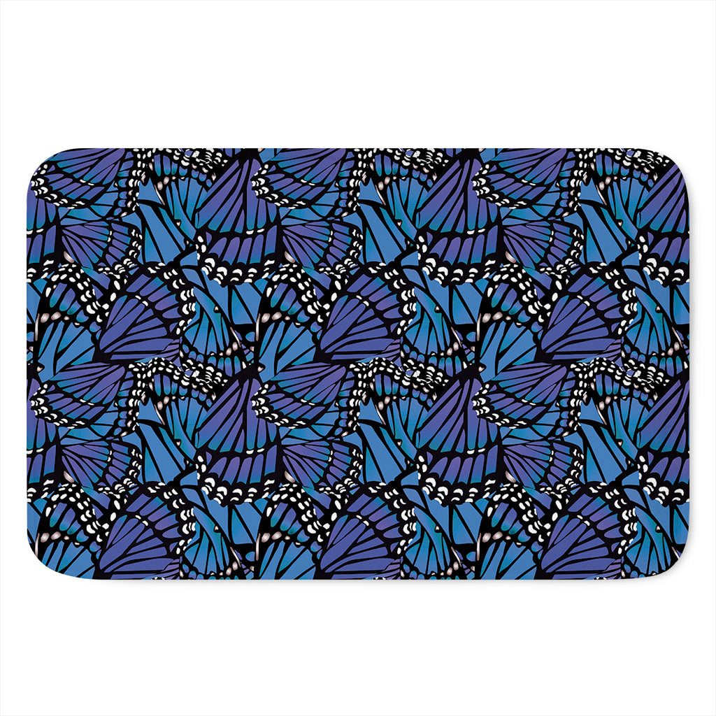 Blue Monarch Butterfly Wings Print Indoor Door Mat