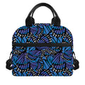 Blue Monarch Butterfly Wings Print Insulated Lunch Bag