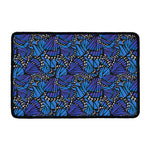 Blue Monarch Butterfly Wings Print Kitchen Mat
