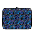 Blue Monarch Butterfly Wings Print Laptop Sleeve