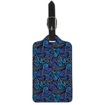 Blue Monarch Butterfly Wings Print Luggage Tag