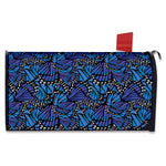 Blue Monarch Butterfly Wings Print Mailbox Cover