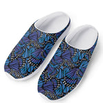 Blue Monarch Butterfly Wings Print Mesh Casual Shoes