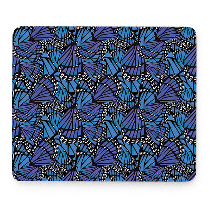 Blue Monarch Butterfly Wings Print Mouse Pad