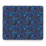 Blue Monarch Butterfly Wings Print Mouse Pad