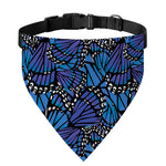 Blue Monarch Butterfly Wings Print Over The Collar Dog Bandana