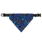 Blue Monarch Butterfly Wings Print Over The Collar Dog Bandana