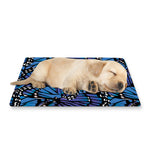 Blue Monarch Butterfly Wings Print Pet Cooling Mat Cover