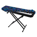Blue Monarch Butterfly Wings Print Piano Keyboard Cover