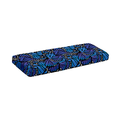 Blue Monarch Butterfly Wings Print Piano Keyboard Cover