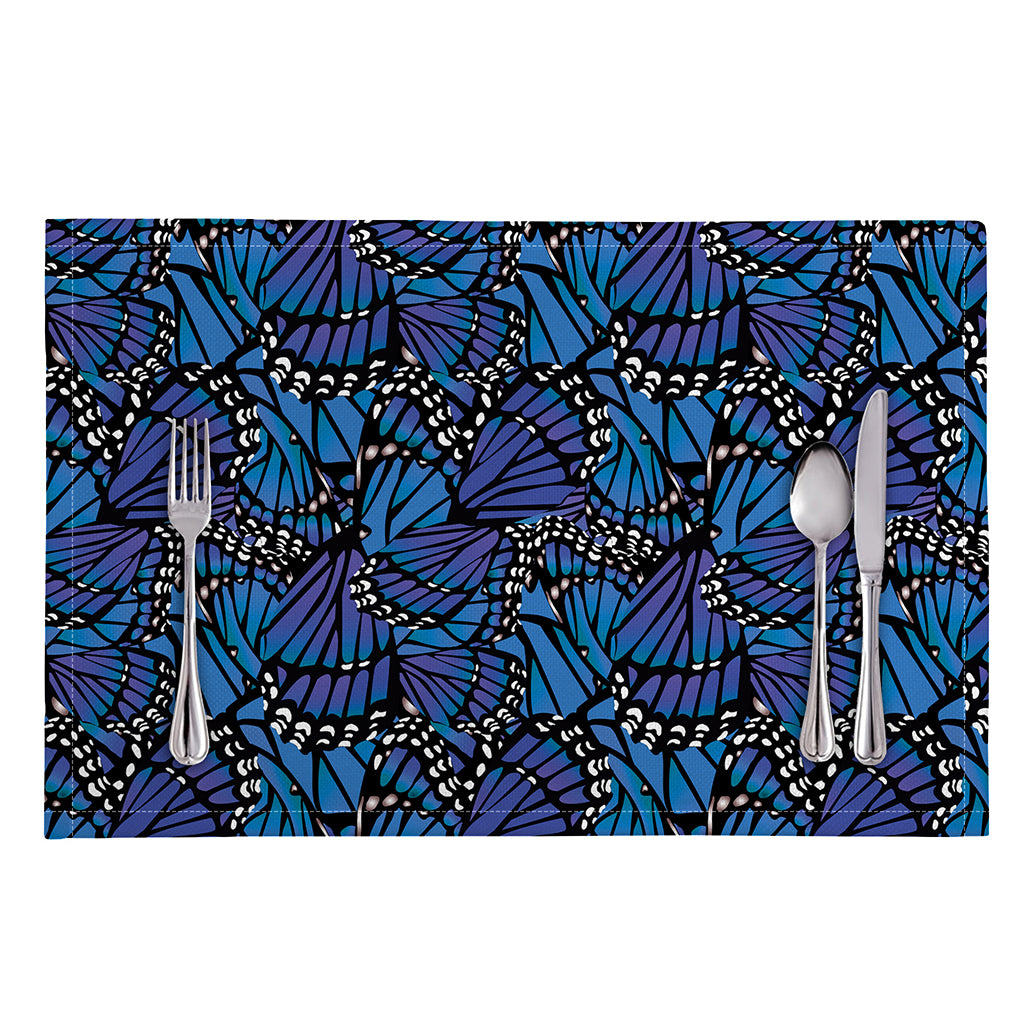 Blue Monarch Butterfly Wings Print Placemat