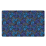 Blue Monarch Butterfly Wings Print Polyester Doormat
