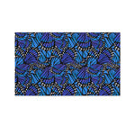 Blue Monarch Butterfly Wings Print Polyester Flag
