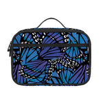 Blue Monarch Butterfly Wings Print Portable Lunch Bag