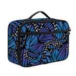 Blue Monarch Butterfly Wings Print Portable Lunch Bag