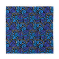 Blue Monarch Butterfly Wings Print Silk Bandana