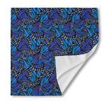 Blue Monarch Butterfly Wings Print Silk Bandana