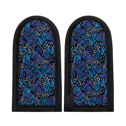Blue Monarch Butterfly Wings Print Skillet Handle Cover