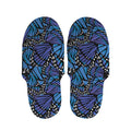 Blue Monarch Butterfly Wings Print Slippers
