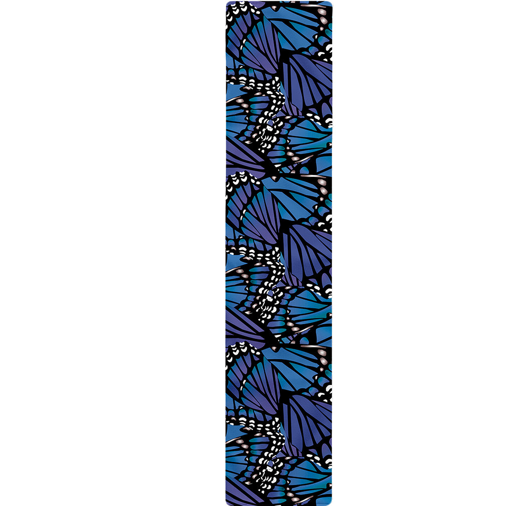 Blue Monarch Butterfly Wings Print Table Runner