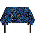Blue Monarch Butterfly Wings Print Tablecloth