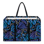 Blue Monarch Butterfly Wings Print Utility Tote Bag
