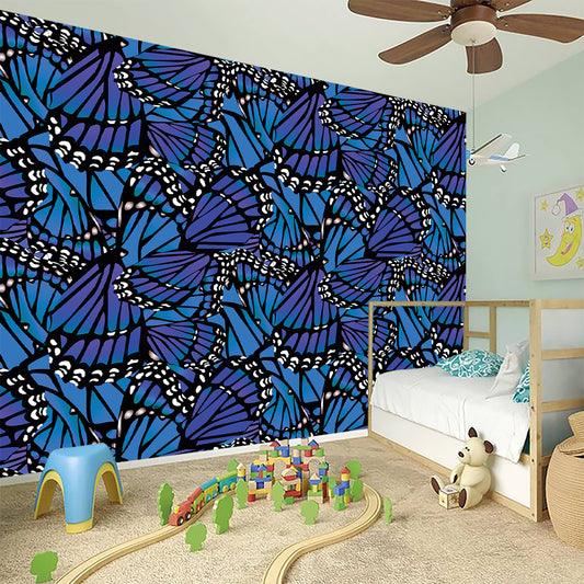 Blue Monarch Butterfly Wings Print Wall Sticker