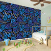 Blue Monarch Butterfly Wings Print Wall Sticker