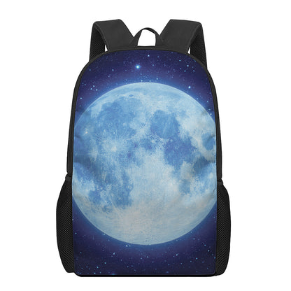 Blue Moon Print 17 Inch Backpack