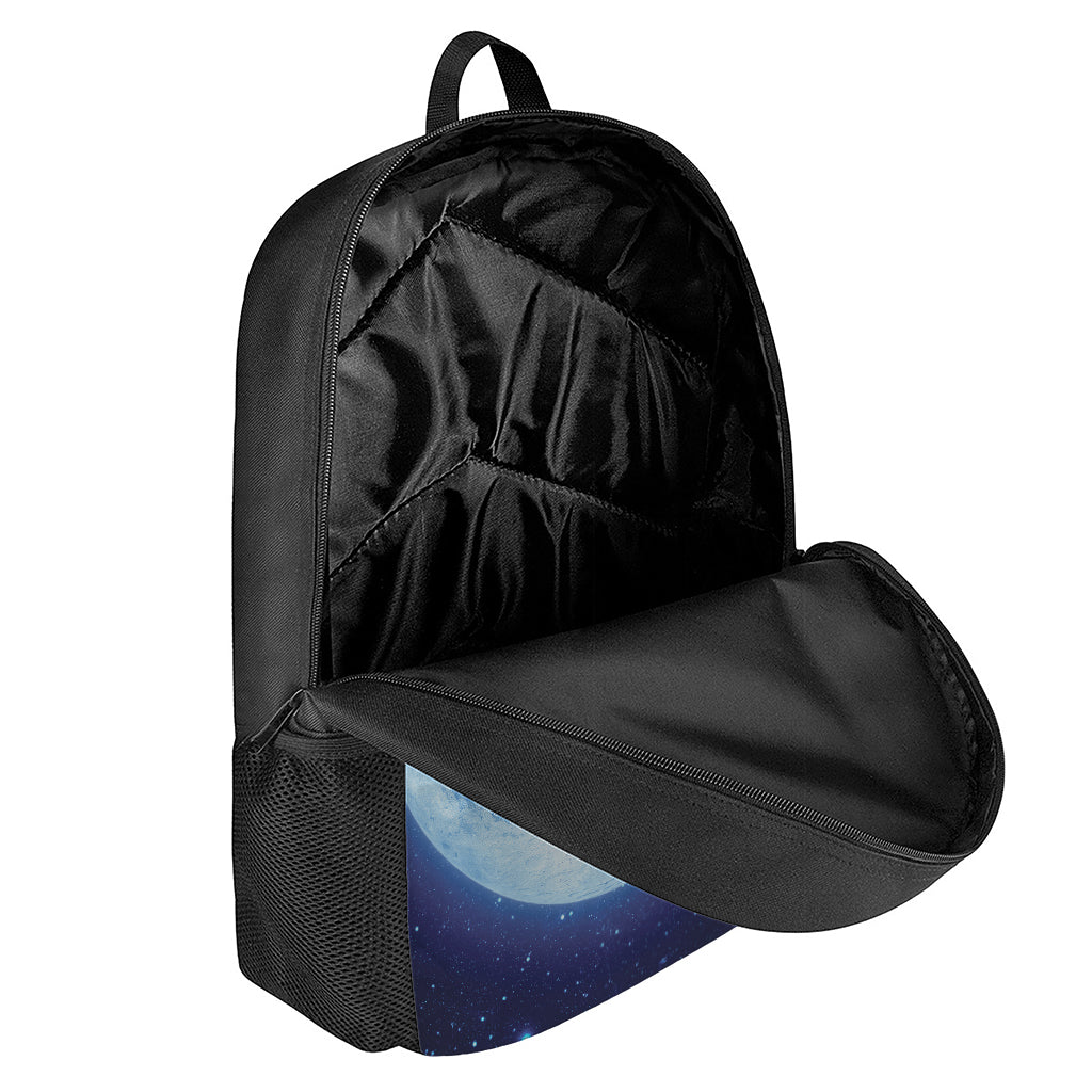 Blue Moon Print 17 Inch Backpack