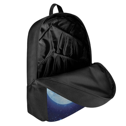 Blue Moon Print 17 Inch Backpack